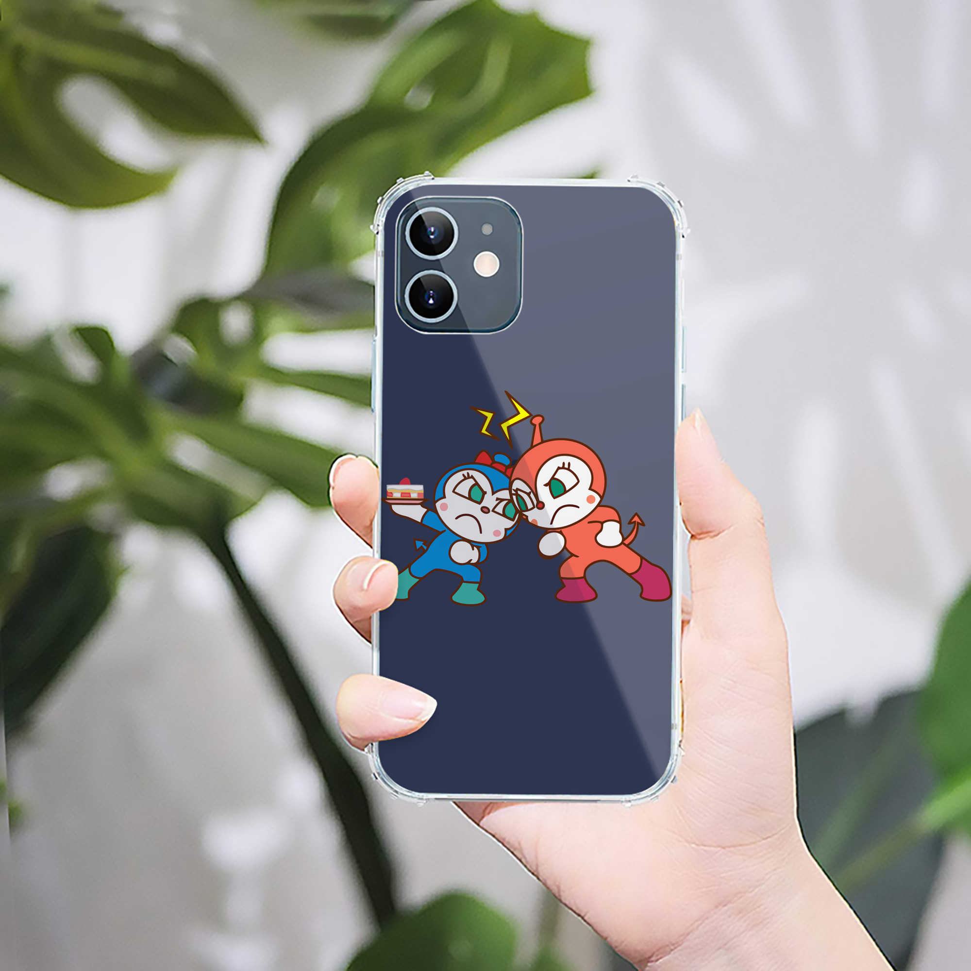 （画像用） アンパンマン Anpanman 【iPhone 12シリーズ対応】透明スマホケース（クリアソフトケース）